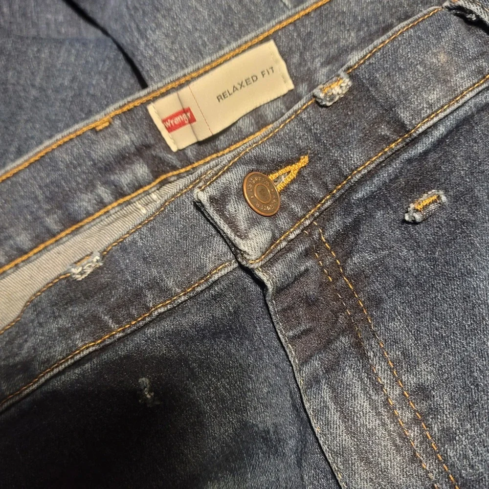 EUC Y2K Wrangler Premium Quality Relaxed Fit Jeans Mens‎ 44x30 Dark Wash Blue